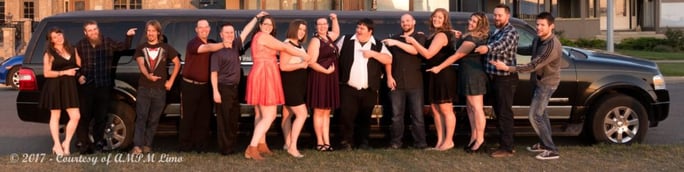 Birthday celebration with black Expedition Limousine