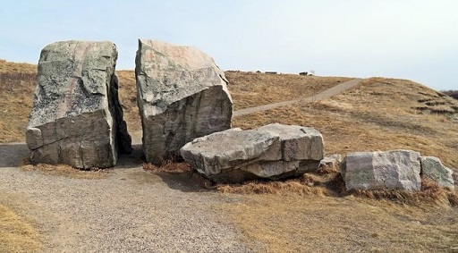 Split Rock, a well-known glacial erratic at Confluence Park