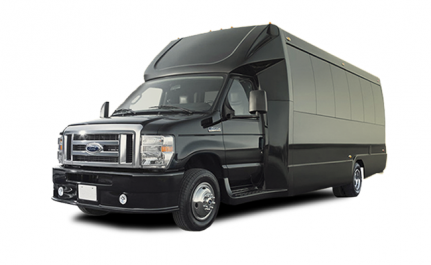 Black Ford E450 Luxury Party Bus; up to 24 passengers