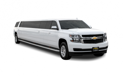WHITE SUBURBAN LIMOUSINE
