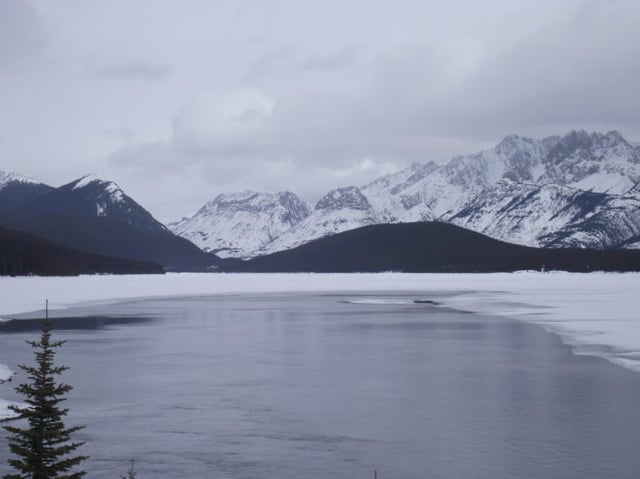 Lower Kananaskis Lake in winter
