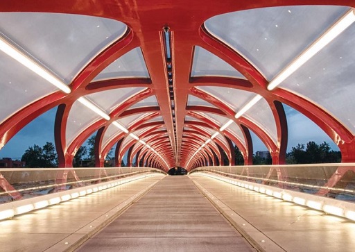 Inside the Peace Bridge