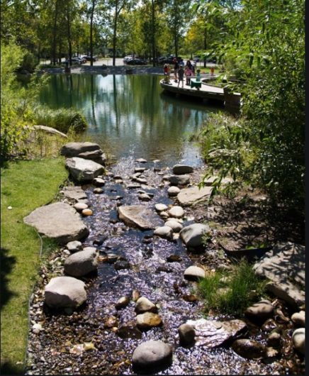 Creek and path at Pearce Estates Park