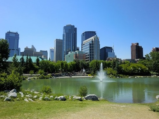 Water fountain in Prince’s Island Park