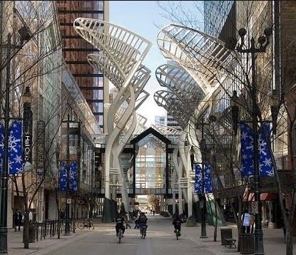 Stephen Avenue metal trees