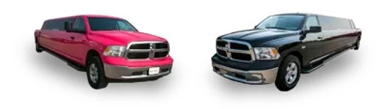Pink and Black Dodge Ram Limos