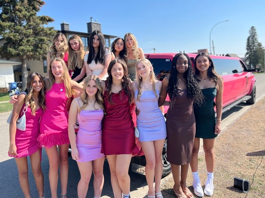 Pink limo rental Calgary