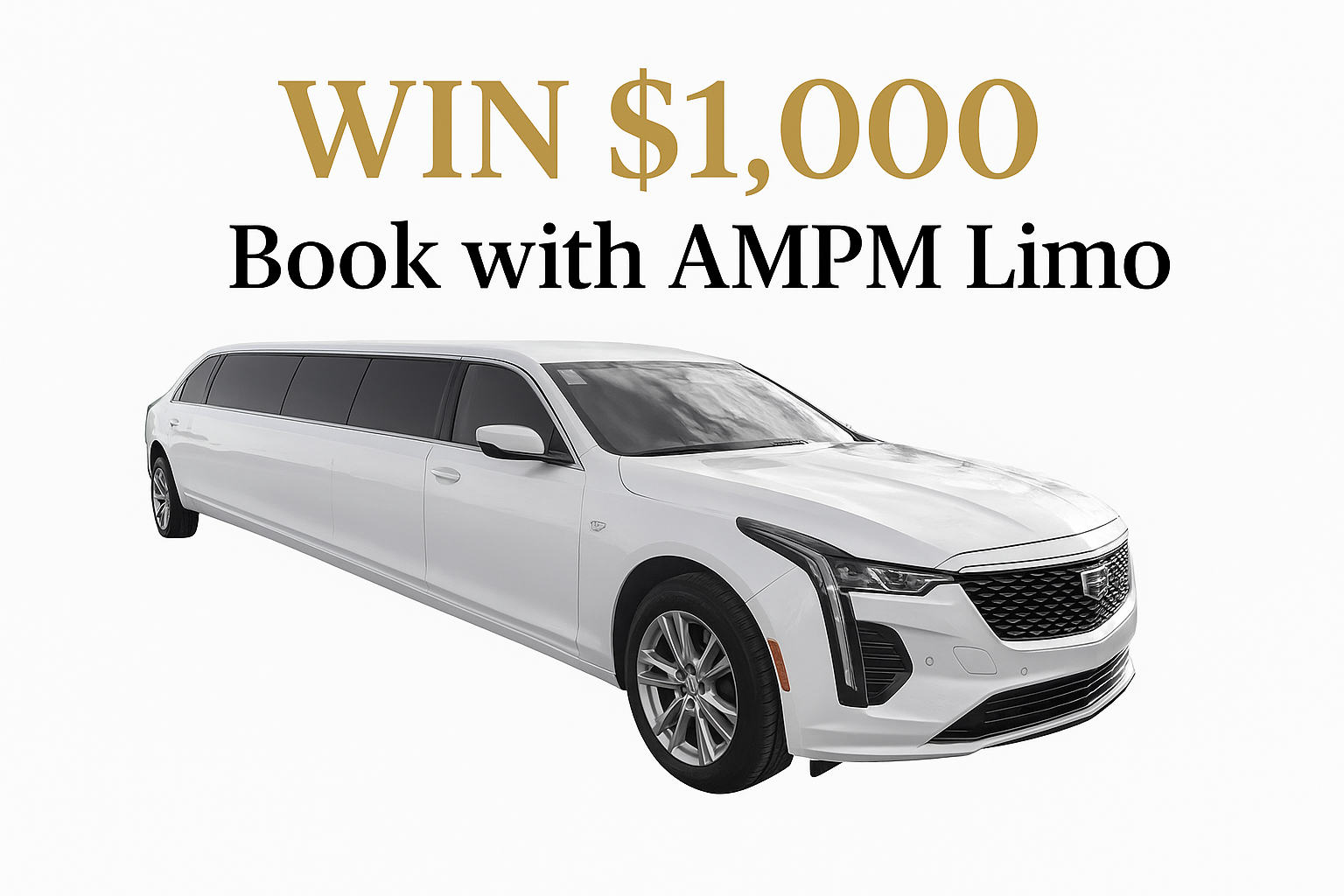 AM PM Limo — $1,000 Monthly Cash Giveaway (12 Months)