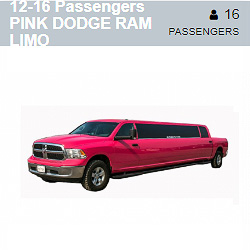 Pink Dodge Ram Limo (12-16 Passengers)