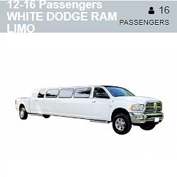 White Dodge Ram Limo (12-16 Passengers)